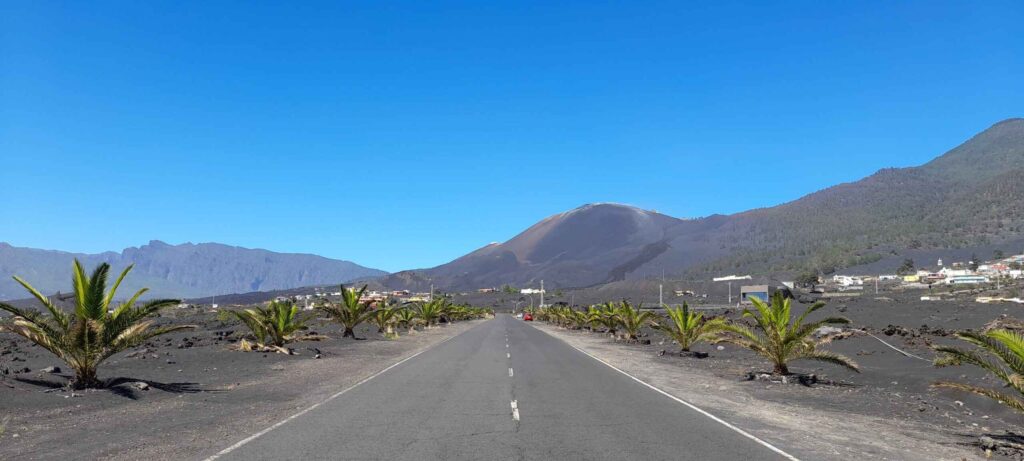 Blick auf den Vulkan von las manchas la palma