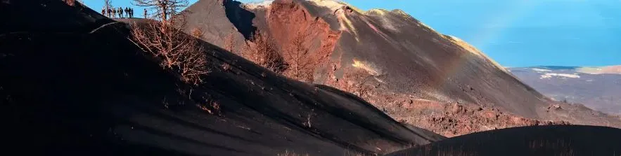 Nahaufnahme des Tajogait-Vulkans la palma