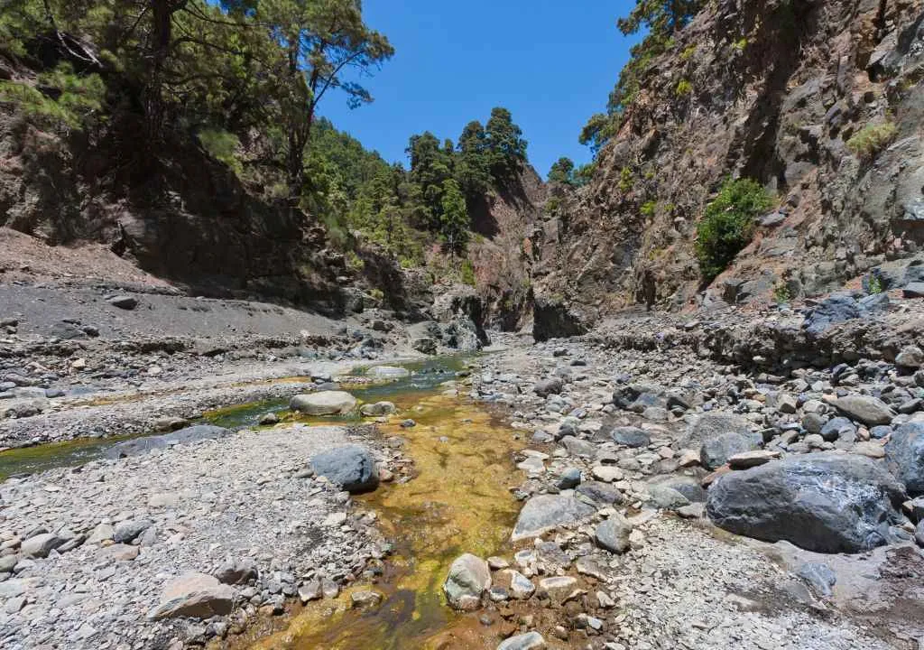 ravine angustias caldera de taburiente la palma