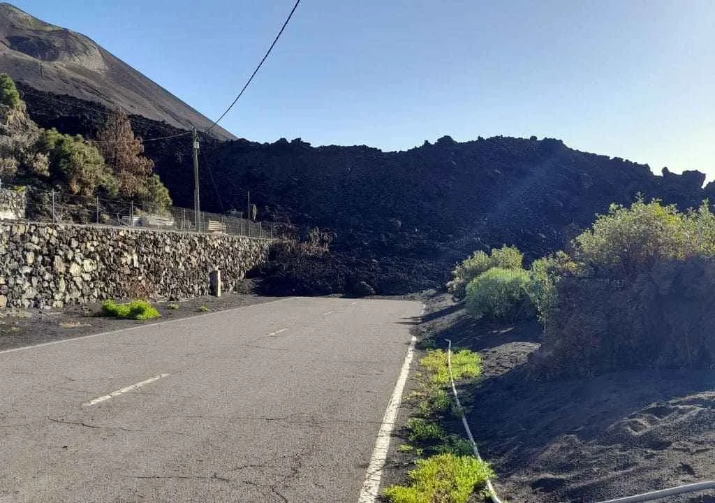 volcano tajogaite lava in tacande town