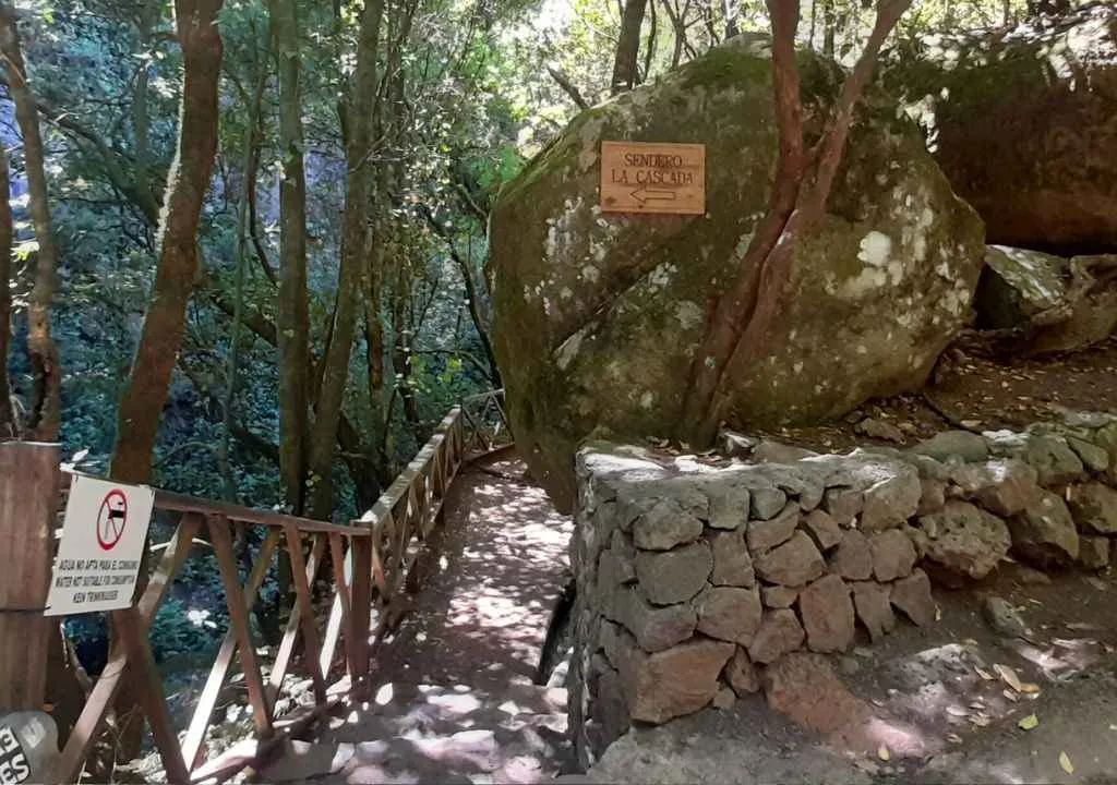 access to the waterfall los tilos la palma