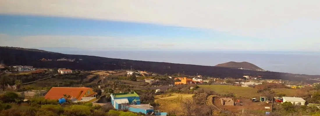 lava flow of the last erupcion in la palma