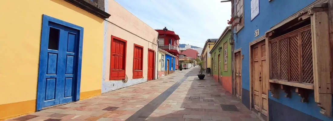 pedestrian street of los llanos de aridane old town