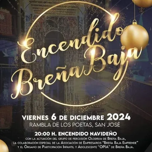 éclairage des lumières de Noël 2024 breña baja