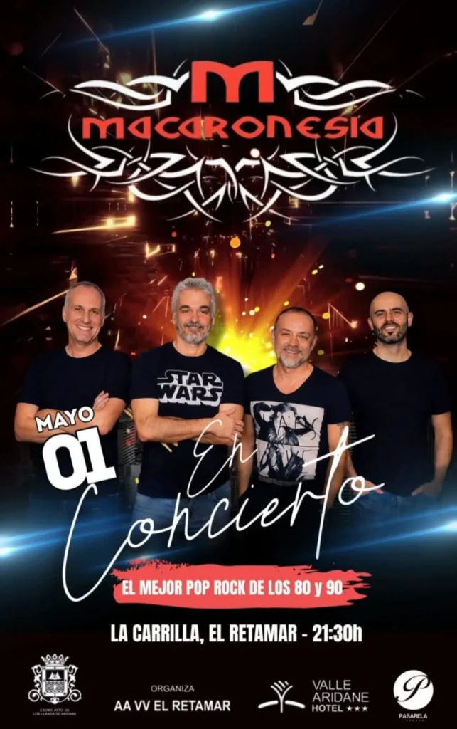 Soirée Rock Pop années 80 et 90 à Los Llanos de Aridane