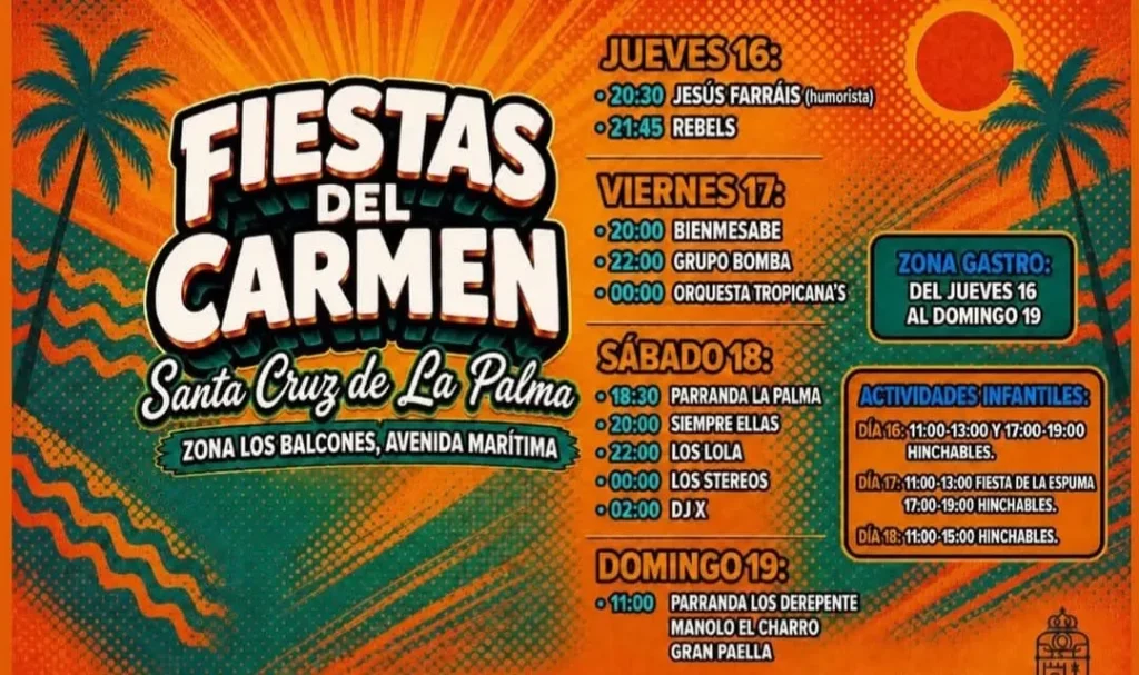 Fêtes du Carmen 2026 à Santa Cruz de La Palma