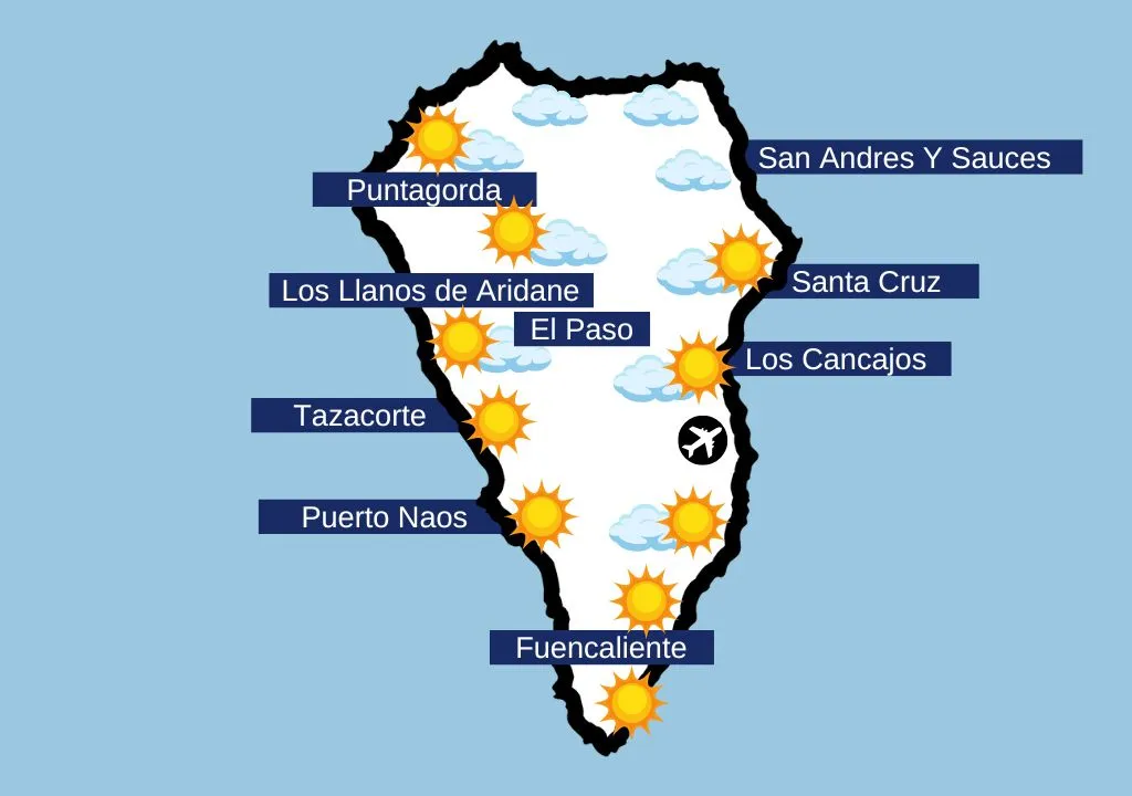 mapa del tiempo la palma