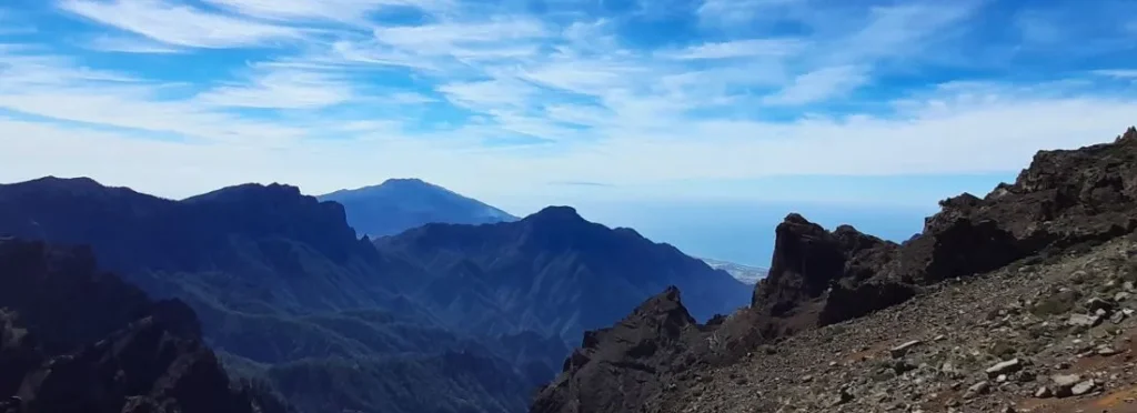 vista de la caldera de taburiente desde el mirador de los andenes