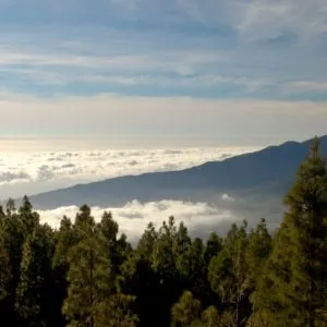 cumbres de la palma panorama al atardecer